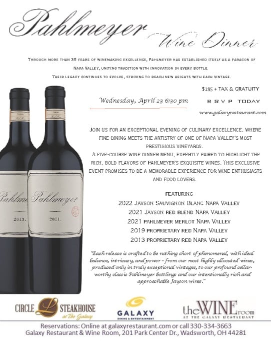 Pahlmeyer Wine Dinner